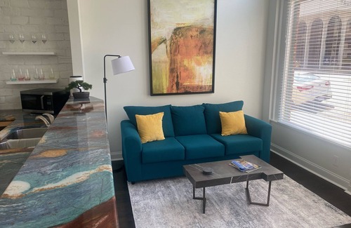 Downtown Greensboro Condo | King Bed and Huge Windows in the Heart of Downtown Greensboro
