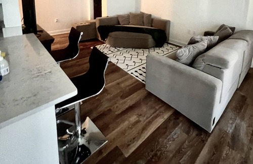 Charlotte Apartment | King suite with private bathroom. 2 bed & 2 full bath. Family and baby friendly.