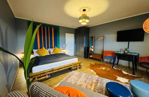 Lahnstein auf der Hohe Apartment | Klassen Stay - Design Studio in 11 Etage - Tolle Aussicht - Sauna, Pool - Netflix