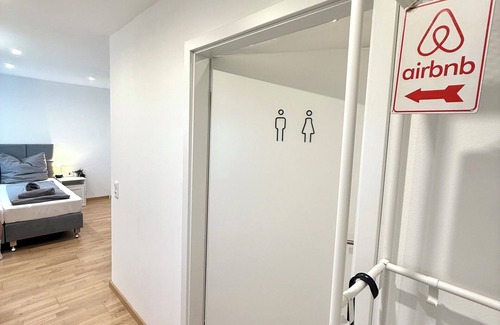 Neureut Sudlicher Teil Apartment | Kleines Glück Karlsruhe - washing machine, underfloor heating
