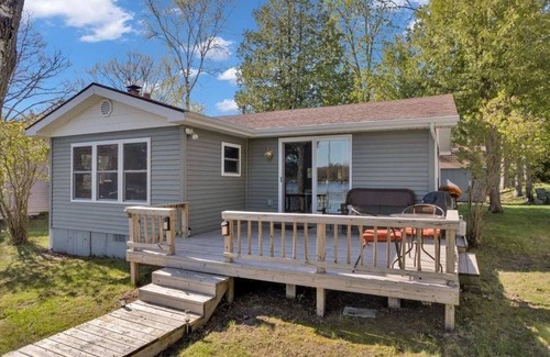 Long Lake House | Knotty Nook - Lakefront with Sandy Beach 3 Bed with pullout couch 1 Bath