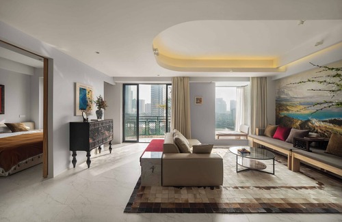 Hejiang Pavilion Apartment | L&A 觀亭 13 Suit Taikoo Li/The Bridge River view Cozy 1 bedroom Suit in Cheng Du