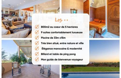 El Aggada Villa | La villa Houda piscine parking privé 15 min Marrakech - ARK Realty
