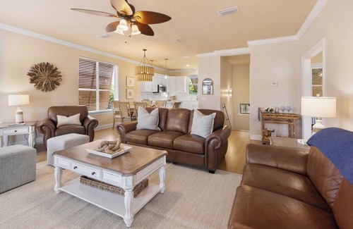 Summer Breeze House | Laguna Cove Pcb Beach Home 1 Block to the Beach, 1 Block to Mcguires! 5 Bedroom