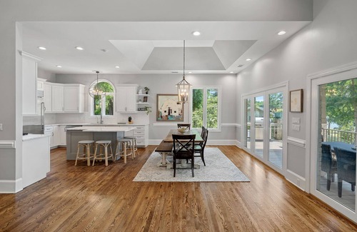 Mooresville House | Lake Effect by SoCharm | Pool & Spa, Waterfront