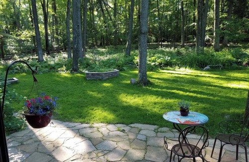 Iola Cottage | Lake + forest view 1650 sf cottage in rolling hills of Central Wis. LAKE ACCESS.