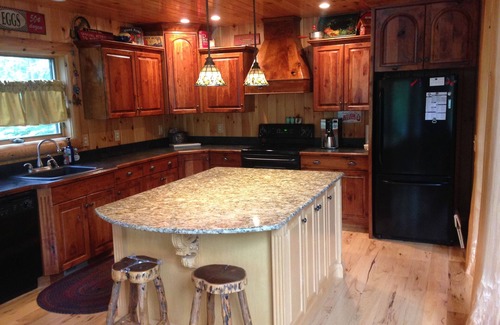 Elmira House | Lake front Custom Log home .Kayaks Loons Bald eagles fox & turkeys included.
