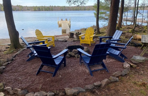 Pocono Pines Cabin | LAKE FRONT! Newly updated Cabin with a private beach. Great Location!
