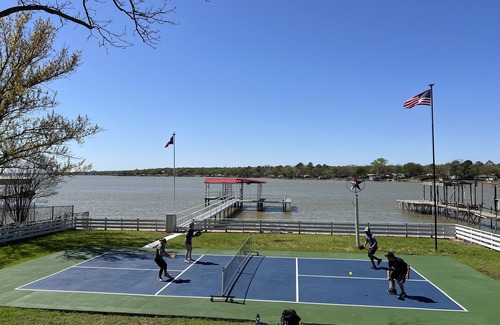 Azle House | Lake House With Private Pickleball Ct + Game Room At The Beautiful Cooley Point