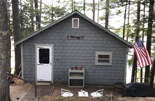 North Jay Cottage | Lake House with Swim Area, Dock, Deck, Canoe, & Paddle Boat - 1BR+, Sleeps 4-6