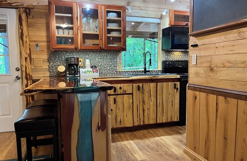 Mill Spring Cabin | Lake Lure Retreat. Perfect for a budget honeymoon or last minute anniversary!