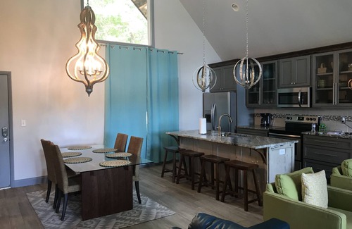 Jacksons' Gap House | Lake Martin home, lakefront, renovated house, no stairs- beach area