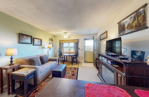 Rockwood Condo | Lake view condo overlooking Mt. Kineo with shared dock, balcony & fast WiFi