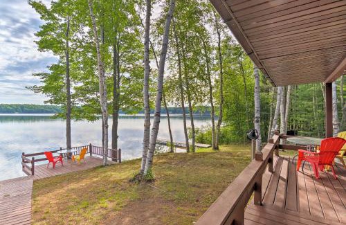 Manistique House | Lakefront Cabin with Private Dock and Beach!