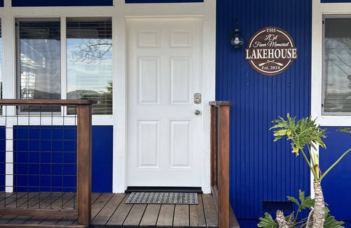 Clearlake House | Lakefront Cabin with A/C, Private Beach, Boat Launch & 180° Views of Clear Lake