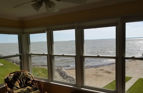 Port Clinton Condo | Lakefront Condo - Pool open after Labor Day, Private Beach, Walk to Jet Express!