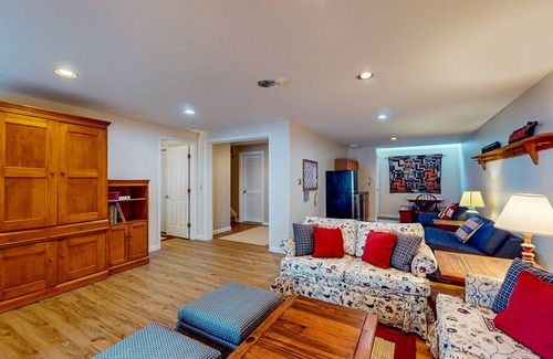 Bridgton Condo | Lakefront condo with on-site pool, dock, swimming, firepit, & tennis