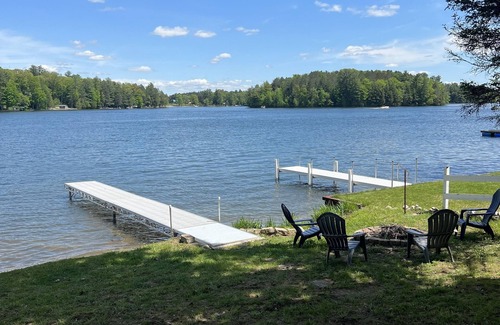Mecosta Cottage | Lakefront cottage w/private dock, firepit, and grill located on all sports lake