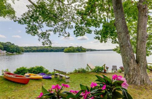 Coventry Lake House | Lakefront Cottage with Covered Porch and Dock!
