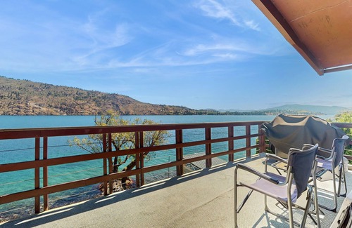 Chelan House | Lakefront gem with large deck, grill, fast WiFi, & great views