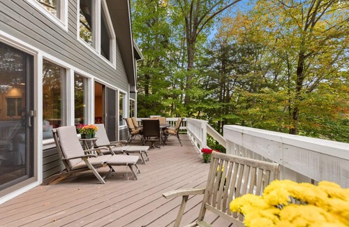 Moultonborough House | Lakefront home on the lake with game room, private beach, and boat dock