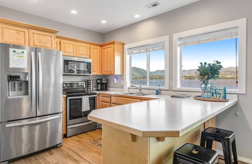 Chelan House | Lakefront Home w/Private Dock, Buoy, Hot Tub & Large Waterfront Patio