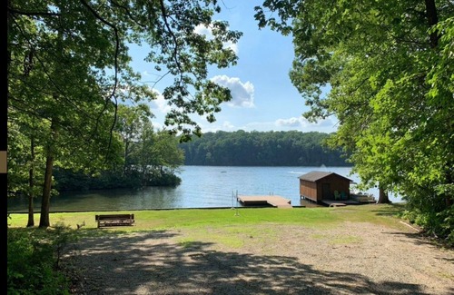 Bumpass House | Lakefront home w/secluded cove, deep water dock, plenty of space