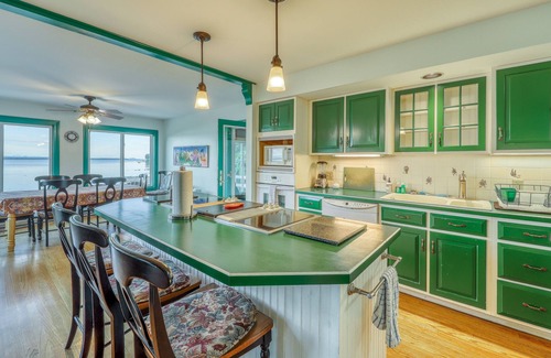 North Hero House | Lakefront home with 17 acres - amazing water views, sauna, inviting deck