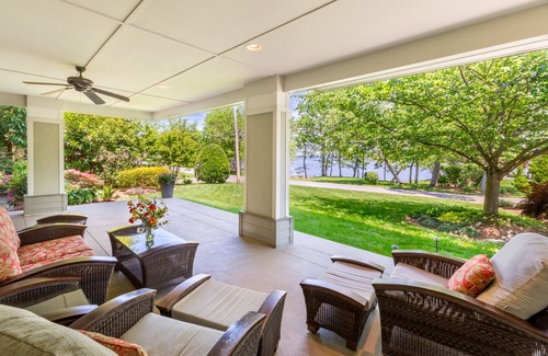 Annapolis House | Lakefront home with private pool, hot tub, outdoor space, central AC, & W/D