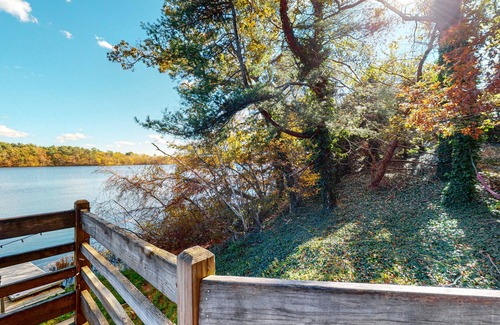 Plymouth House | Lakefront home with private dock, deck, & lovely view - short drive to the cape