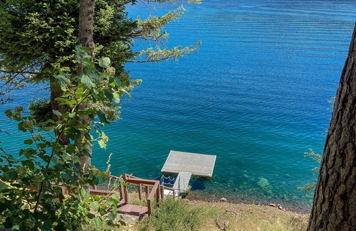 Wallowa County House | Lakefront home with private dock, 2 decks, lake views & fireplace