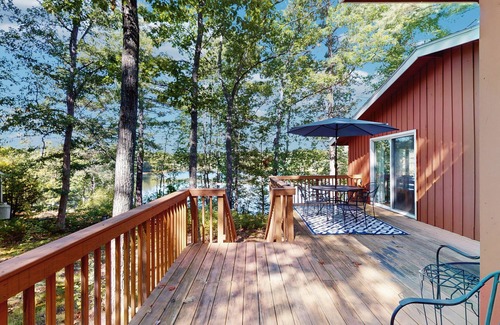 South Sanford House | Lakefront home with seasonal dock & deck - close to trails & ocean beaches