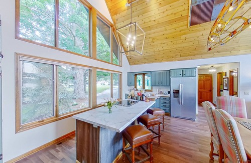 Paw Paw House | Lakefront home with spacious decks, lake views, hot tub, gas grill, & W/D