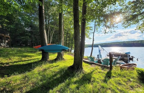 Gouldsboro House | Lakefront * Hot Tub * Canoes * Game Room * Wood FP