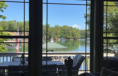 Seneca House | Lakefront Lake Keowee Home with flat lawn & private dock. 14 miles to Clemson!