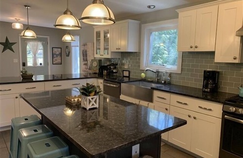 Pocono Pines House | Lakefront! Large lakefront home, familyroom, sunroom, with decking to enjoy the view!