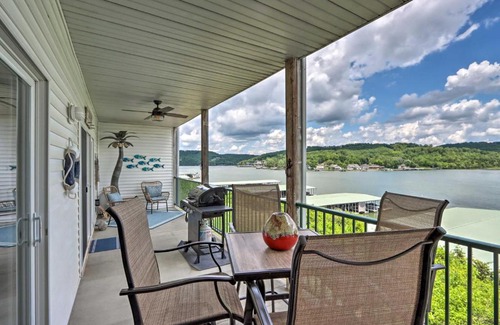 Camdenton Apartment | Lakefront Ozark Condo with Balcony and Seasonal Pool!