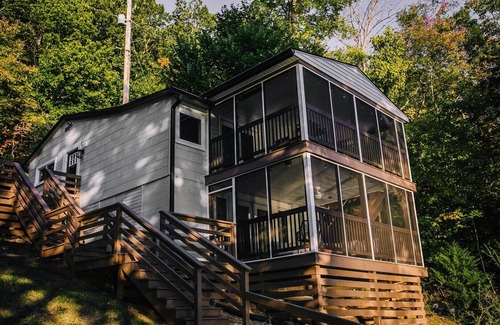 Ingles Cabin | Lakefront Retreat w/Dock, Fire Pit & Screened Porches
