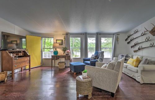 Milledgeville House | Lakefront Sparta Home Fire Pit, Dock and Kayak