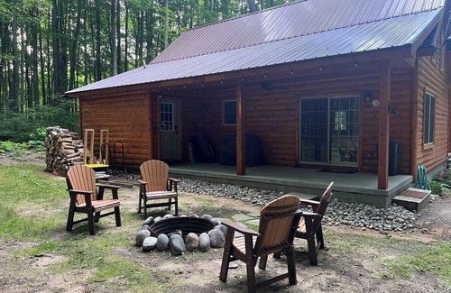 Elmira Cabin | Lakes of the North Cabin near trails - Access to Clubhouse with Pool and Hot Tub
