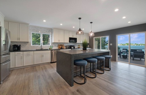 Westport House | Lakeshore Adrift - Exclusive Lakefront Home w/Heated Pool & Custom Bunks