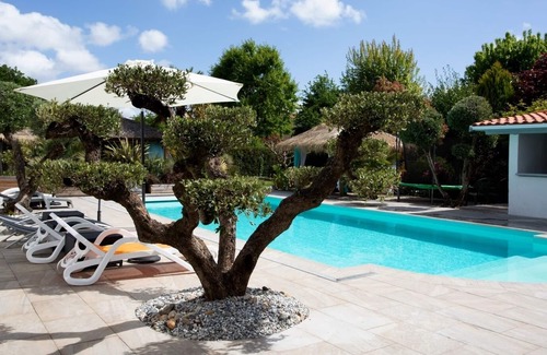 Biscarrosse House | Large air-conditioned house (10 people) in large enclosed wooded grounds, heated swimming pool