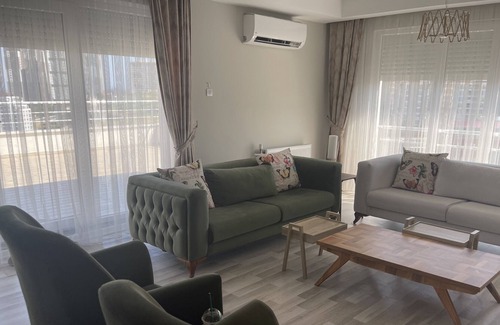 Esenyurt Apartment | Large apartment security, swimming pool, gym. terser. 4 air condition.