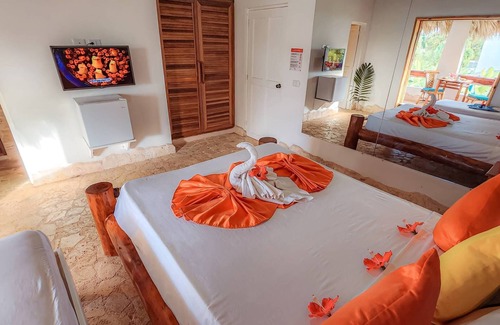Las Galeras Villa | Large Caribbean villa just minutes from beautiful white beaches with palm trees