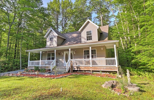 Pocono Lake House | Large Deck & Fire Pit: Secluded Pocono Lake Home