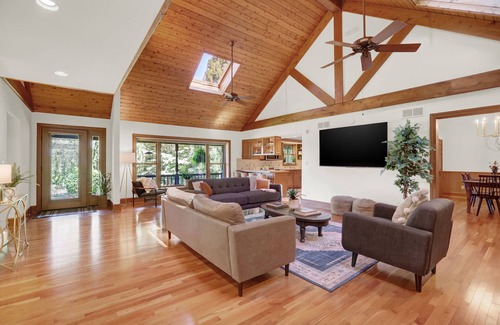 Oxford House | Large Home on 18 Acres of Private Woods with a Hot Tub