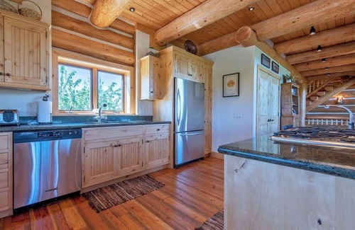 Driggs House | Large Log Home with Hot Tub and Teton Views!