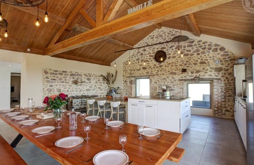 Sail-les-Bains Cottage | Large renovated house with heated pool, game room, for 14 guests in Sail-les-Bains