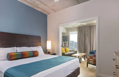 Civic District Resort | Large Studio Deluxe Condo with Separate Bedroom at Wyndham Austin