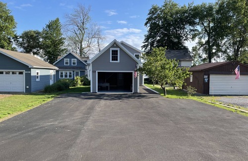 Lakeville House | Large Waterfront Home at the North End of Conesus Lake with Garage Game Room!